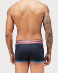 Zoiro Men's Cotton Marvel Trunk (Pack of 2) Skydriver/Navy + Chinese Red/Black