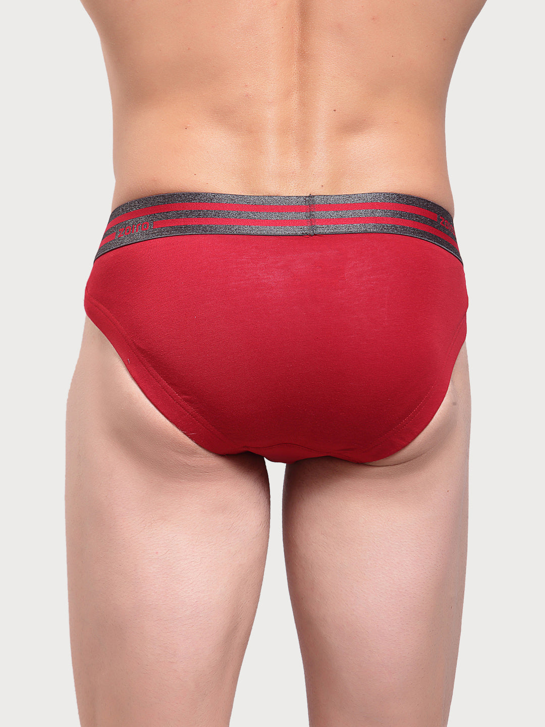 Zoiro Men&#39;s Sports Brief (Pack 2) - Chinese Red + Sky Diver