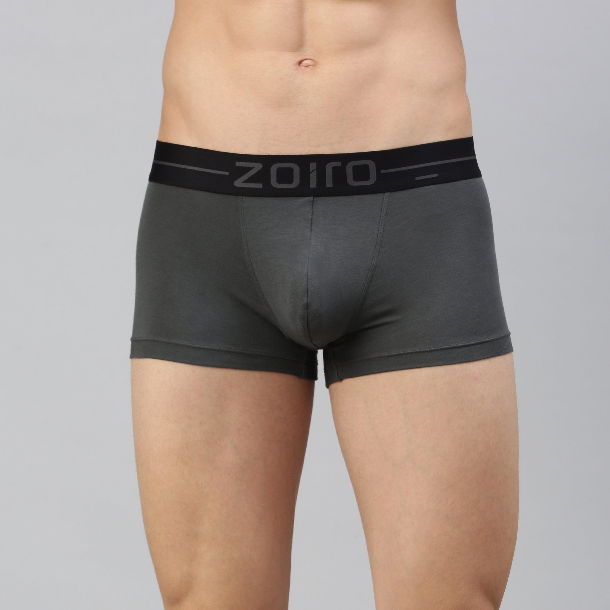 Zoiro Men&#39;s Modal Softs Solid Trunk - Steel Grey