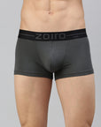 Zoiro Men's Modal Softs Solid Trunk - Steel Grey