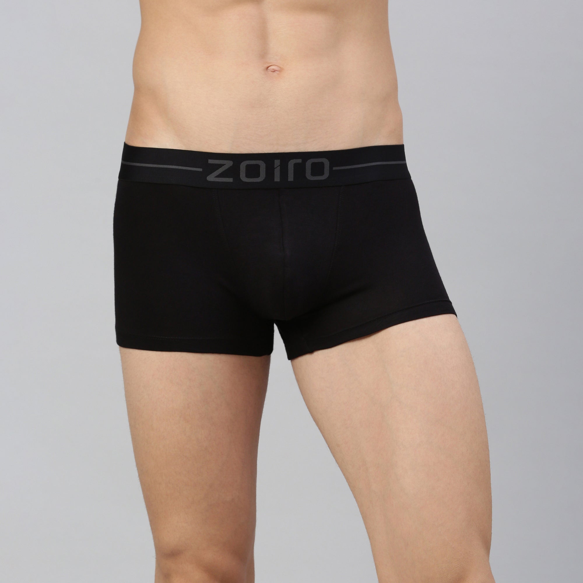 Zoiro Men&#39;s Modal Softs Solid Trunk - Black