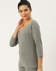 Zoiro Women's Cotton Rich, Triple Insulated, Stretchy, quarter sleeve Top