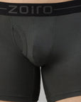 Zoiro Men's Modal Softs Solid Long Trunk - Steel Grey