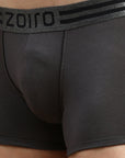 Zoiro Men's Cotton Sports Trunk - Charcoal