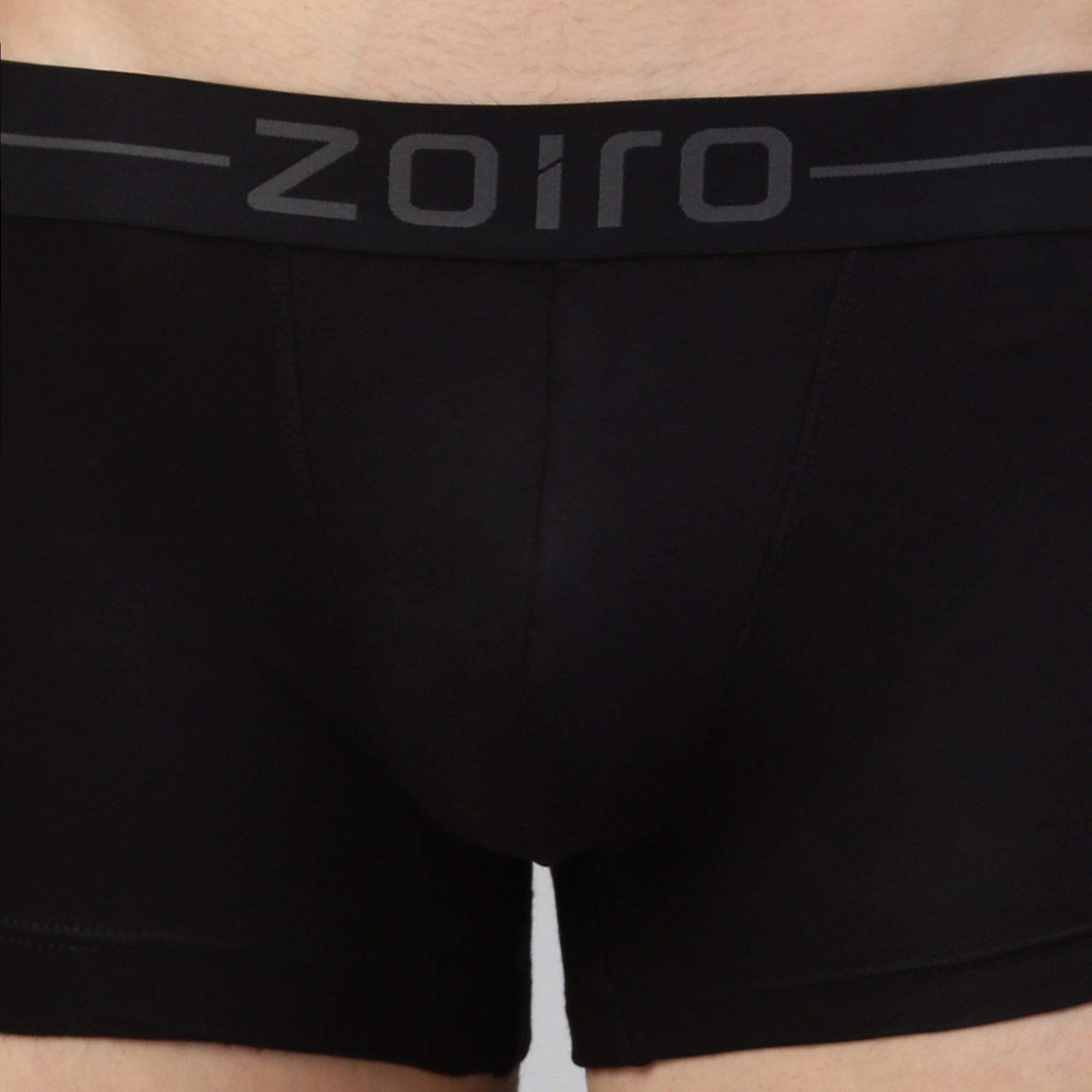 Zoiro Men&#39;s Modal Softs Solid Trunk - Black