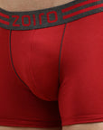 Zoiro Men's Cotton Sports Trunk - Chinese Red
