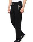 Zoiro Men's Cotton Rich Dual Side Zipper Pockets Solid Track Pant - Pack Of 2