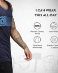 Zoiro Men's Marvel Singlet Vest - Captain America