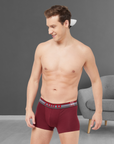 Zoiro Men's Cotton Solid Trends Trunk Burgundy