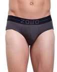 Zoiro Men's Cotton Spandex Softs Brief - Smoked Pearl