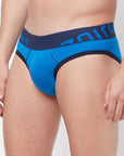 Zoiro Men's Cotton Solid Trends Brief Directory Blue