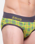 Zoiro Men's Cotton Trends Printed Brief - Sulphur