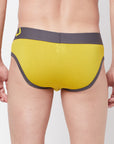 Zoiro Men's Cotton Solid Trends Brief Sulphur