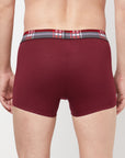 Zoiro Men's Cotton Solid Trends Trunk Burgundy