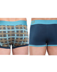 Zoiro Men's Cotton Trunk (Pack Of 2) Atlantic deep + Pagoda Blue/ Atlantic deep