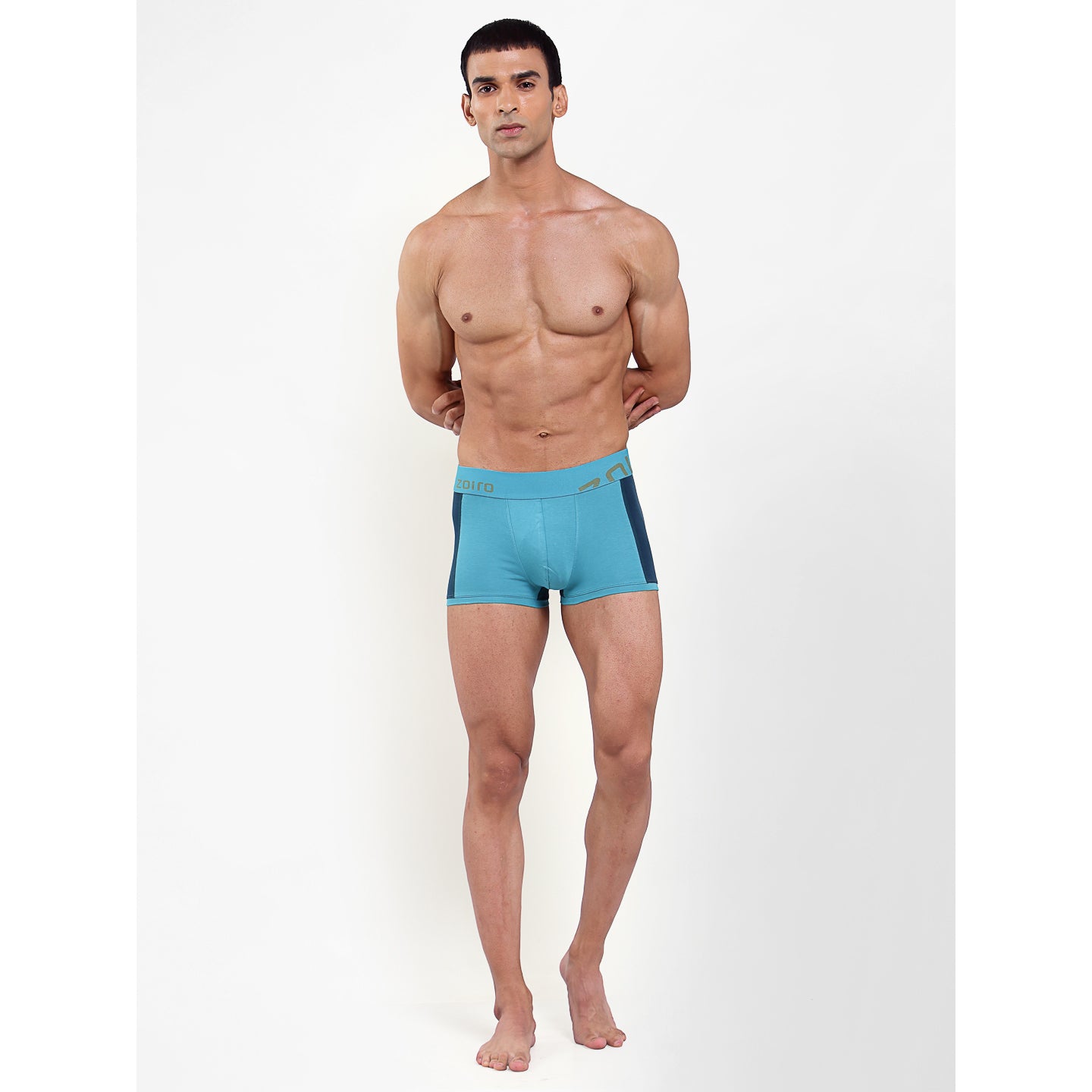 Zoiro Men's Cotton Trunk (Pack Of 2) Atlantic deep + Pagoda Blue/ Atlantic deep