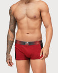 Zoiro Men's Cotton Marvel Trunk (Pack of 2) Skydriver/Navy + Chinese Red/Black