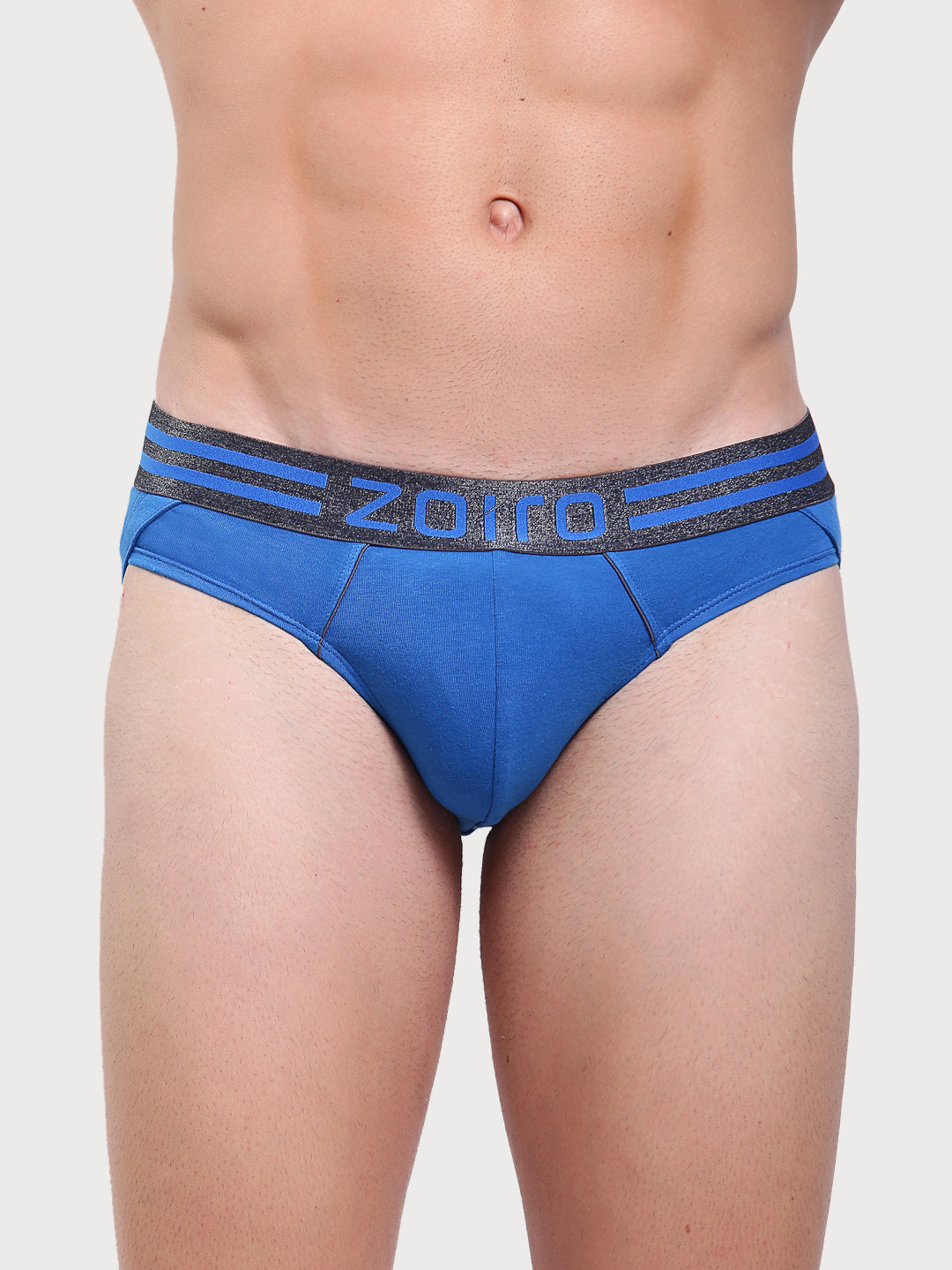 Zoiro Men&#39;s Cotton Sports Brief (Pack of 2) Sky Diver + Navy