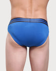 Zoiro Men's Cotton Sports Brief (Pack of 2) Sky Diver + Navy