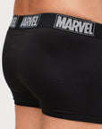 Men's Marvel Trunk Pack of 2 - Black+Black