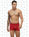 Zoiro Men's Cotton Printed Marvel Trunk Chinese Red - Dead Pool