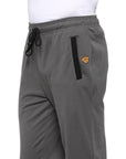 Zoiro Men's Cotton Rich Dual Side Zipper PocketsSolid Track Pant