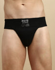 Zoiro Men's Cotton Sports Gym Supporter Brief Black