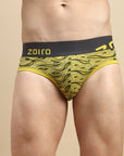 Zoiro Men's Cotton Trends Printed Brief - Sulphur