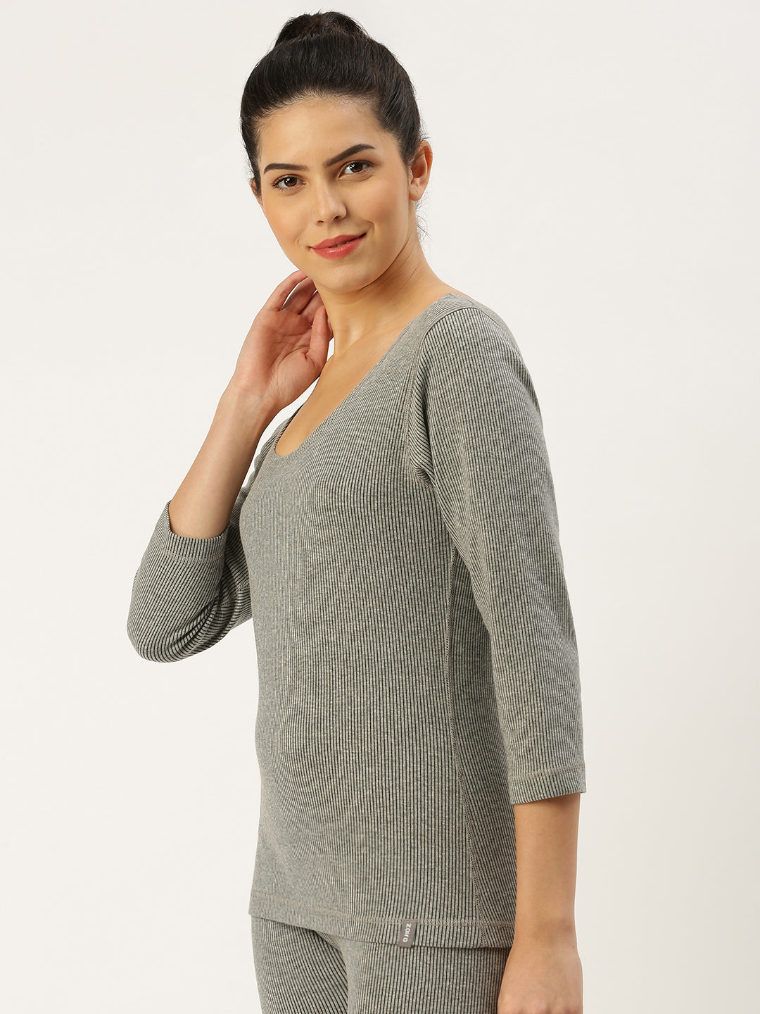 Zoiro Women&#39;s Cotton Rich, Triple Insulated, Stretchy, quarter sleeve Top