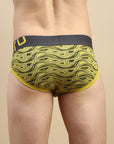 Zoiro Men's Cotton Trends Printed Brief - Sulphur