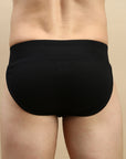 Zoiro Men's Cotton Sports Gym Supporter Brief Black