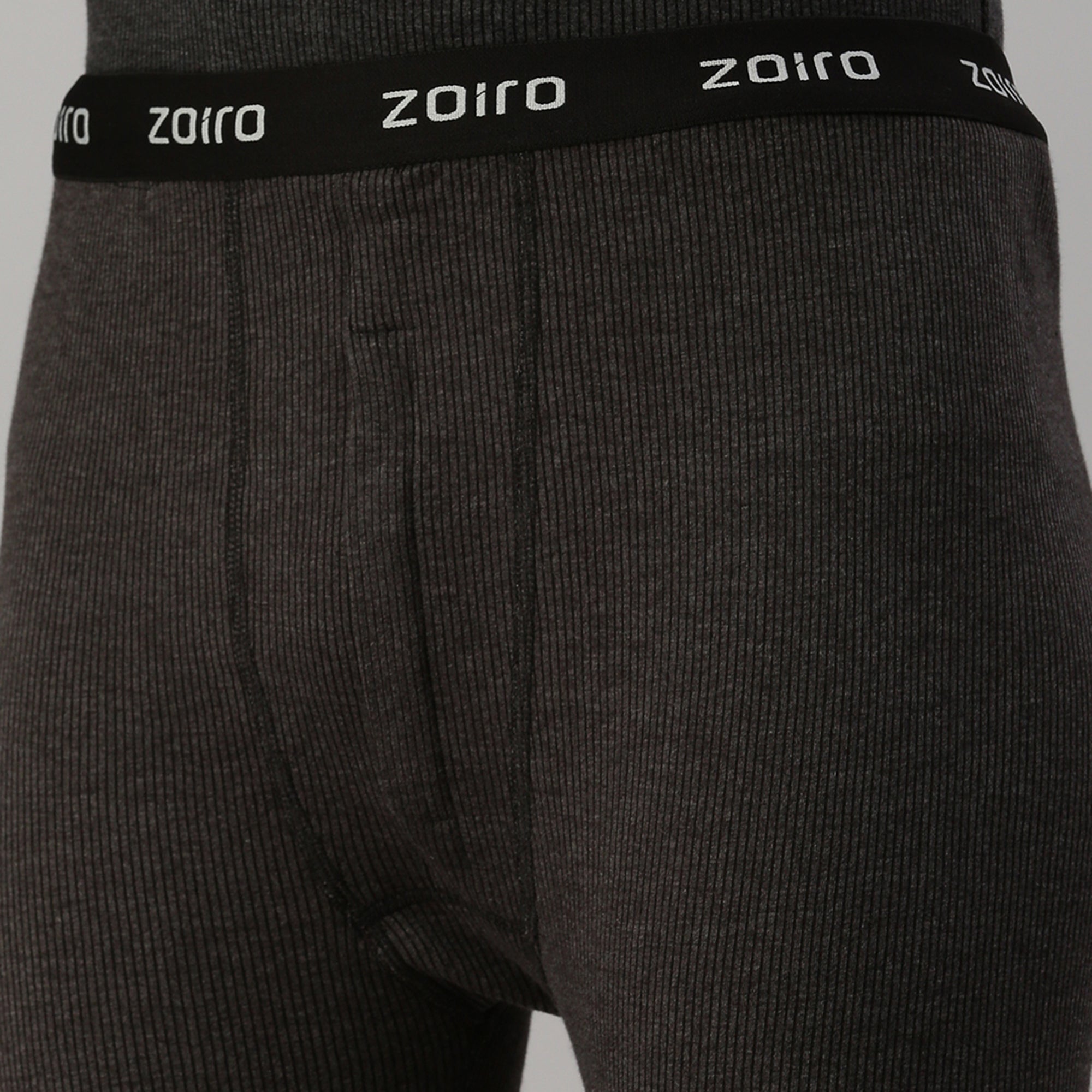 Zoiro Men&#39;s Cotton Rich, Triple insulated, Solid Thermal Fitted Pants with Rib bottom