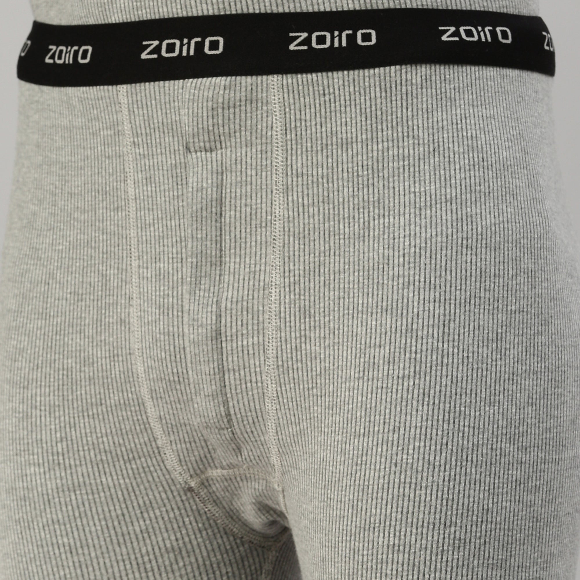 Zoiro Men&#39;s Cotton Rich, Triple insulated, Solid Thermal Fitted Pants with Rib bottom