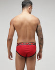 Zoiro Men's Solid Marvel Brief Chinese Red