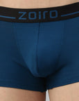 Zoiro Men's Modal Softs Solid Trunk - Blue Opal