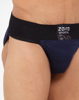 Zoiro Men's Cotton Sports Gym Supporter Brief (Pack of 2) Chinese Red + Navy