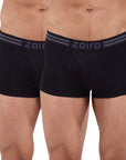 Men Soft Classic Trunk (Pack of 2) Black + Black