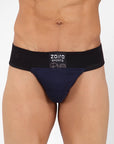 Zoiro Men's Cotton Sports Gym Supporter Brief (Pack of 2) Chinese Red + Navy