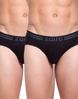 Zoiro Men's Cotton Soft Classics Brief (2-Pack) - Black