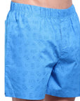 Men's Printed Boxer - Malibu Blue