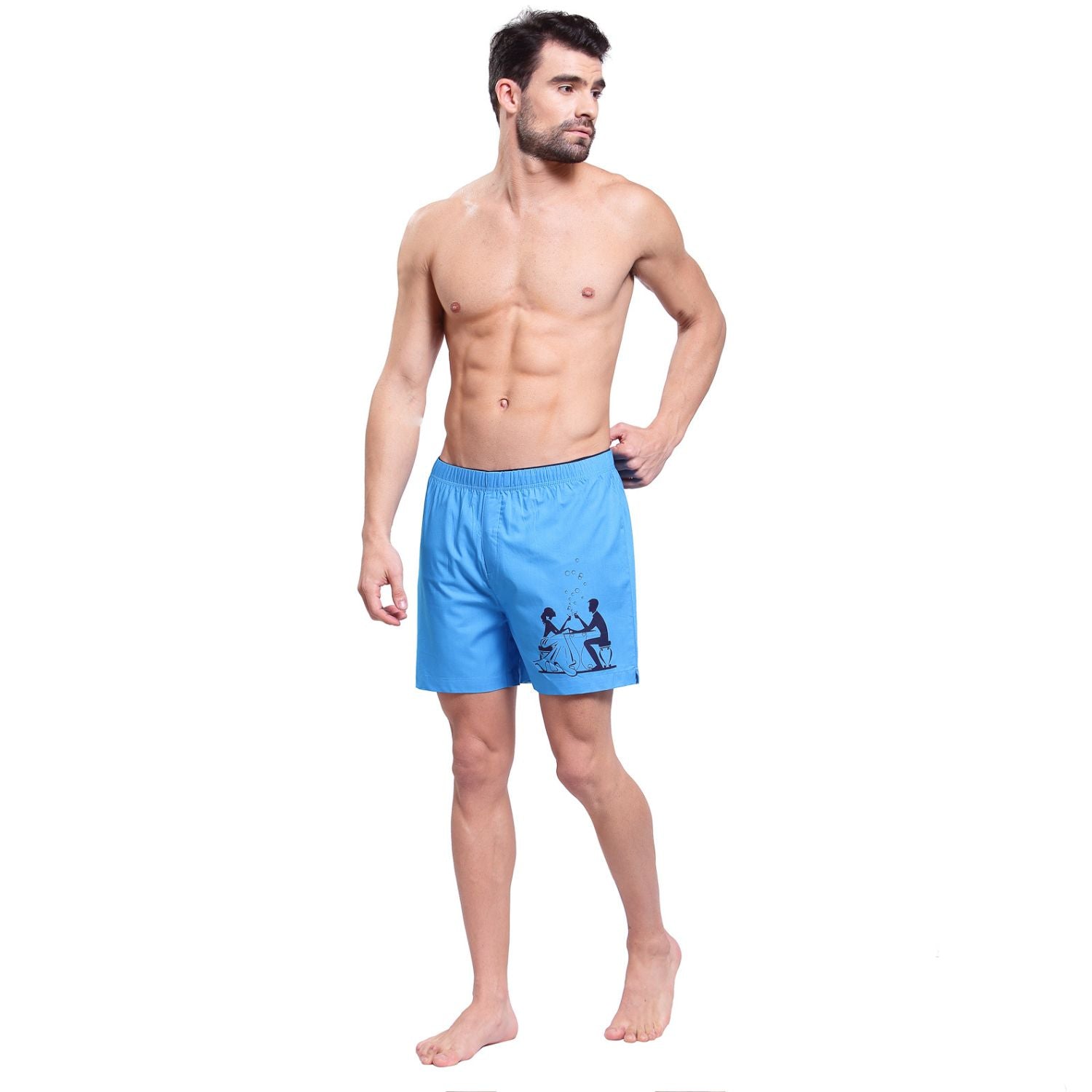 Zorio Men&#39;s Trends Boxer Malibu Blue