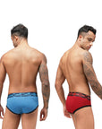Men's Marvel Brief Pack of 2 - Chinese Red+Sky Driver
