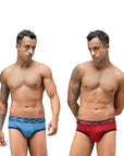 Men's Marvel Brief Pack of 2 - Chinese Red+Sky Driver