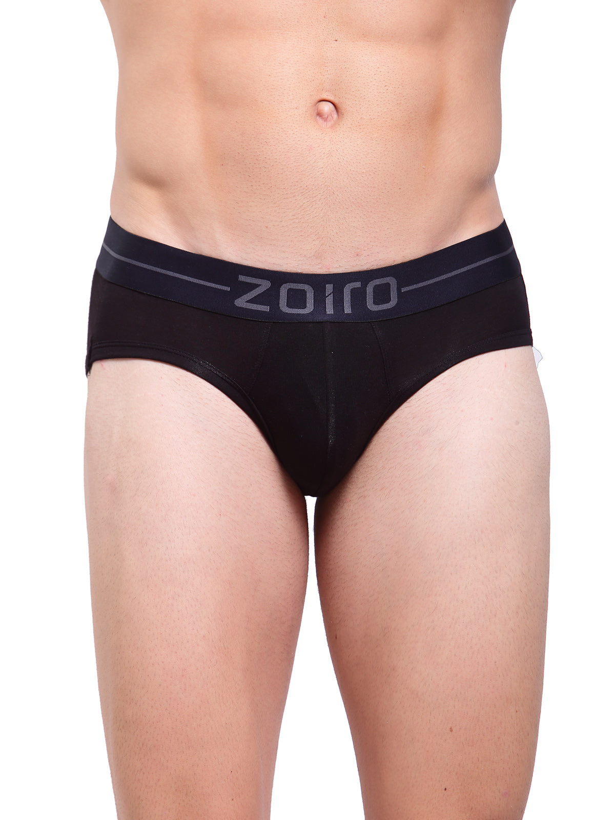 Zoiro Men&#39;s Cotton Modal Spandex Brief - Black