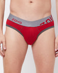 Zoiro Men's Combed Cotton Solid Brief - Ribbon Red