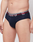 Zoiro Men's Cotton Trend Solid Brief (Pack of 2) - Navy + Black