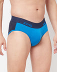 Zoiro Cotton Soft Men's Brief (Pack Of 2) Total Eclipse + Directory Blue/ Total Eclipse