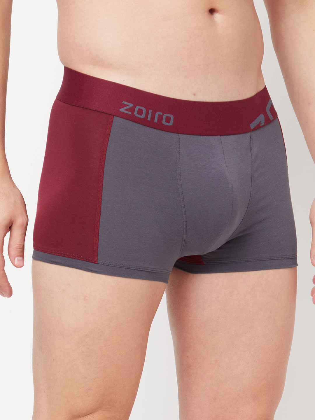 Zoiro Men&#39;s Cotton Trend Trunk (Pack of 2) Sulphur/Castle Rock + Nine Iron/Windsorewine