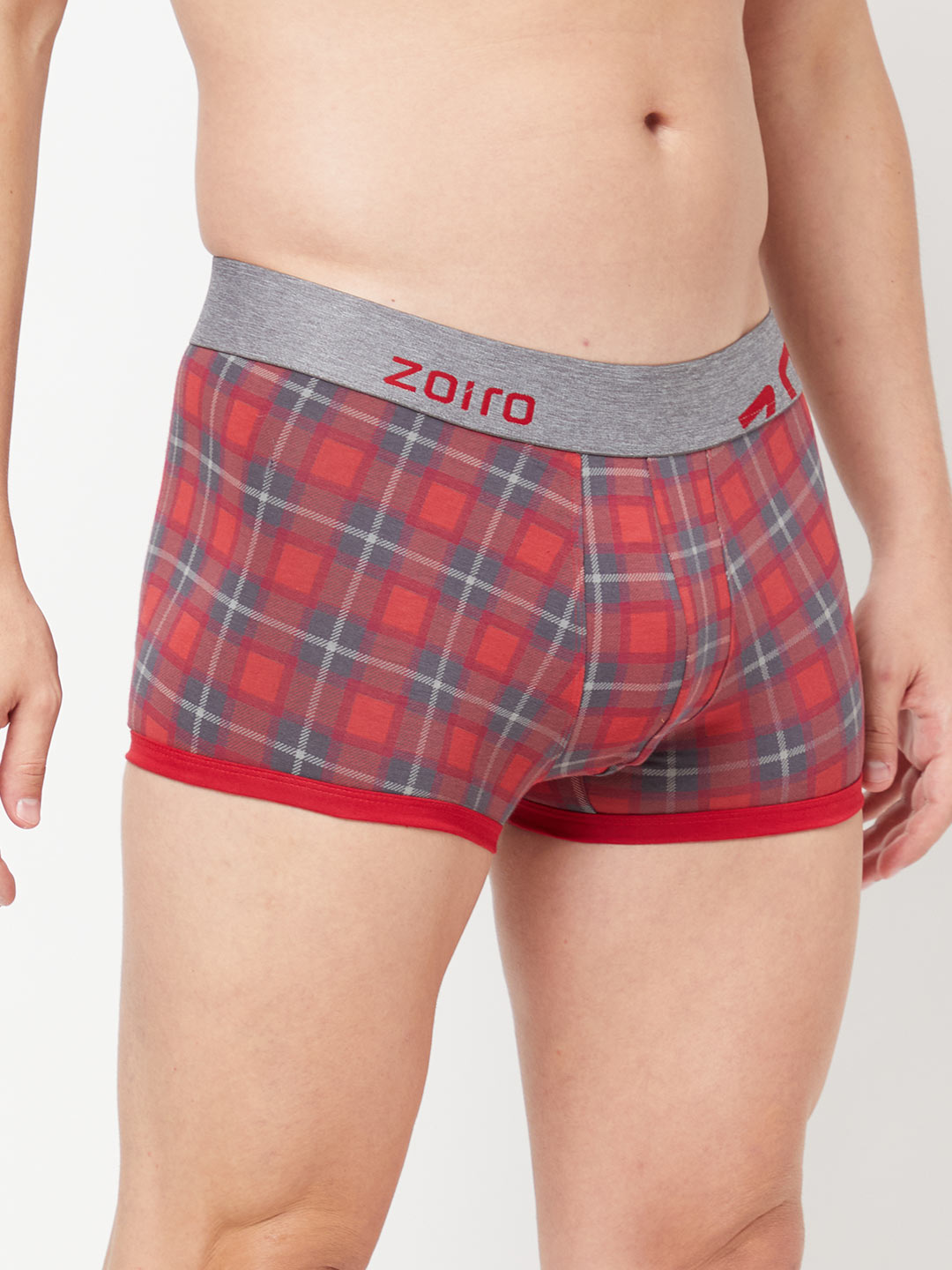 Zoiro Men&#39;s Cotton Trends Trunk (Pack of 2) Chinese Red + Atlantic Deep