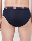 Zoiro Men's Cotton Trend Solid Brief (Pack of 2) - Navy + Black